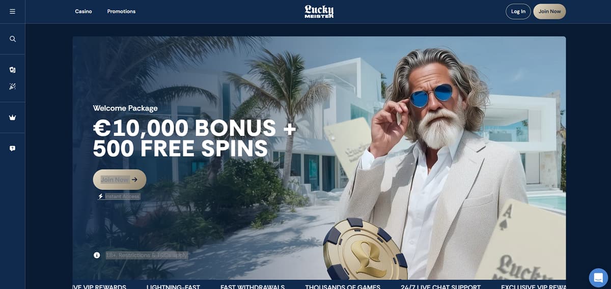LuckyMeister setzt neue Maßstäbe im Bereich Online Casino Echtgeld und bietet mit einem beeindruckenden Bonuspaket von bis zu 10.000 Euro sowie mehr als 10.000 Titeln die größte Vielfalt für anspruchsvolle Spieler.